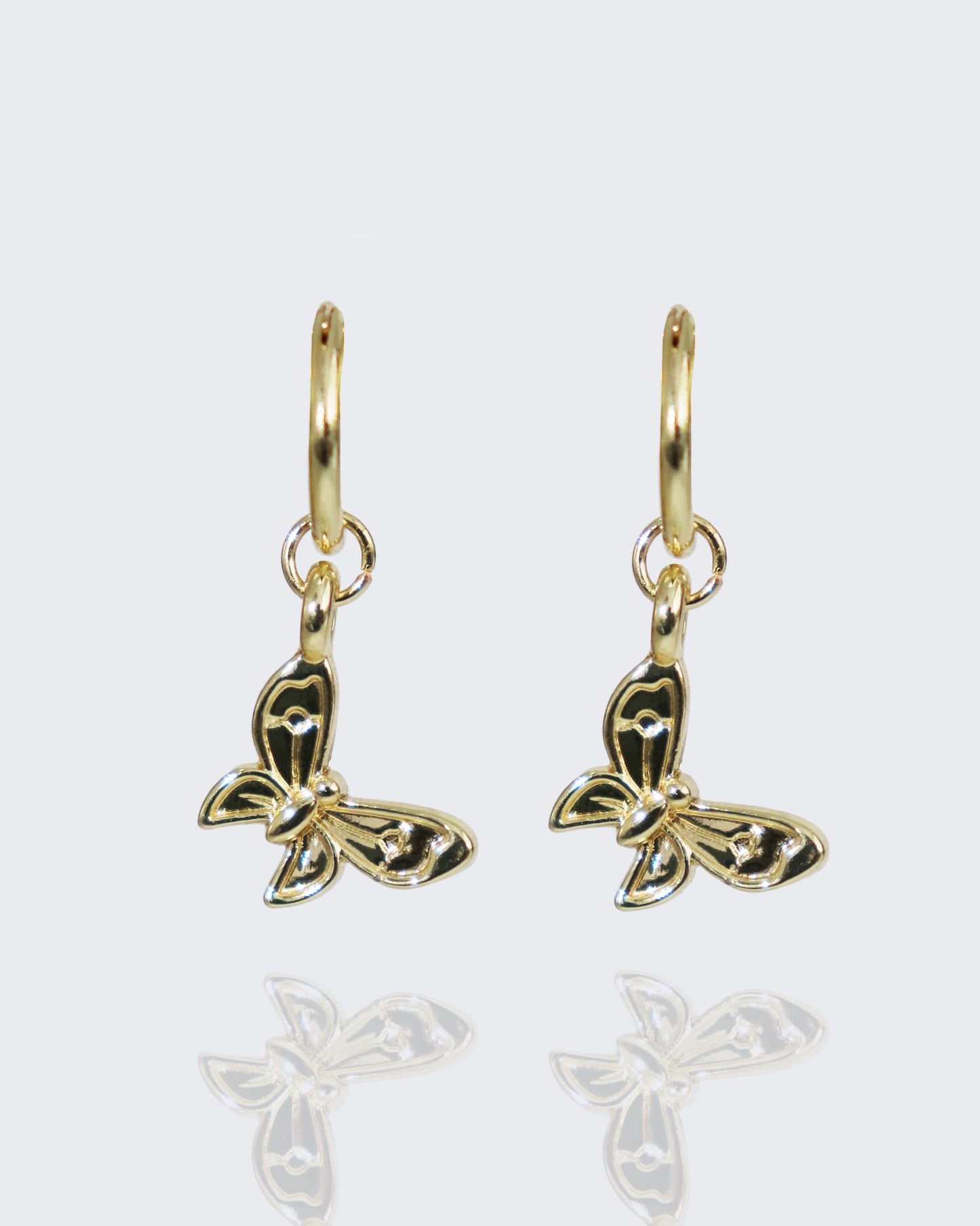 Bella butterfly hoop earrings