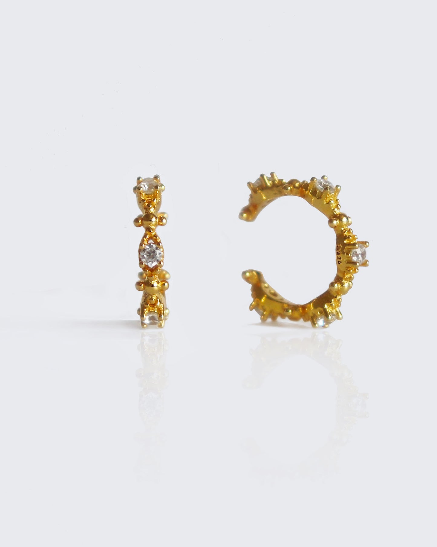 Regal crystal ear cuff